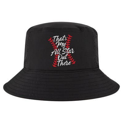 Thats My All Star Out There Baseball Laces Mom Mama Cute Cool Comfort Performance Bucket Hat