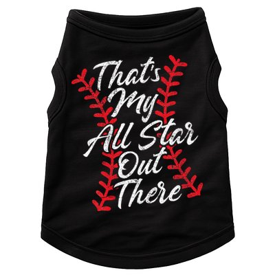 Thats My All Star Out There Baseball Laces Mom Mama Cute Doggie Tank