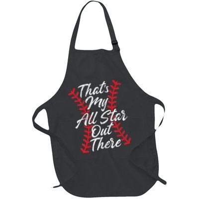 Thats My All Star Out There Baseball Laces Mom Mama Cute Apron