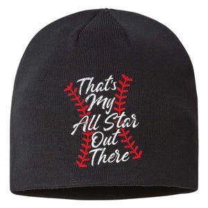 Thats My All Star Out There Baseball Laces Mom Mama Cute Sustainable Beanie