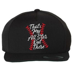 Thats My All Star Out There Baseball Laces Mom Mama Cute Wool Snapback Cap