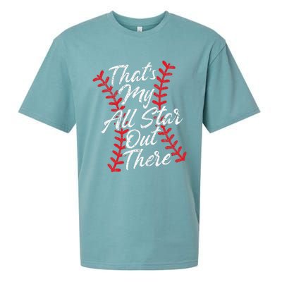 Thats My All Star Out There Baseball Laces Mom Mama Cute Sueded Cloud Jersey T-Shirt