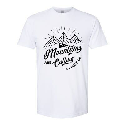 The Mountains Are Calling And I Must Go Funny Camping Softstyle® CVC T-Shirt