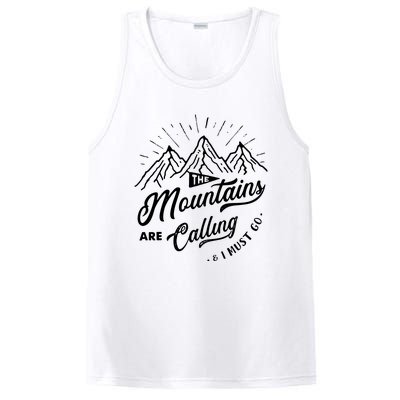 The Mountains Are Calling And I Must Go Funny Camping PosiCharge Competitor Tank