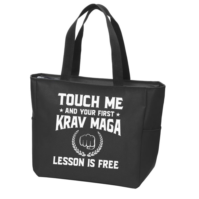 Touch Me And Your First Krav Maga Lesson Is Free Zip Tote Bag