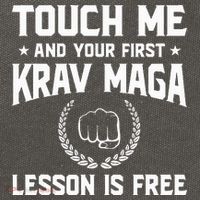 Touch Me And Your First Krav Maga Lesson Is Free Cotton Canvas Backpack