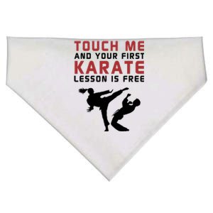 Touch Me And Your First Karate Lesson Is Free USA-Made Doggie Bandana