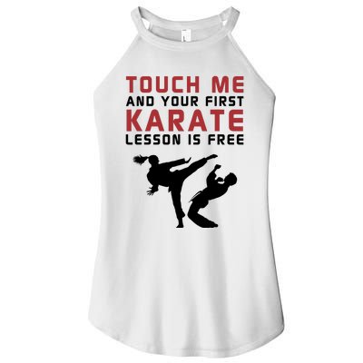 Touch Me And Your First Karate Lesson Is Free Women’s Perfect Tri Rocker Tank