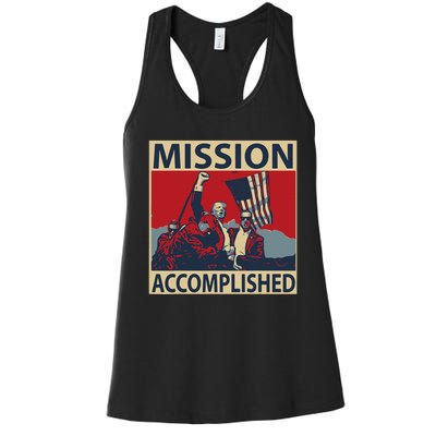 Trump Mission Accomplished Women's Racerback Tank