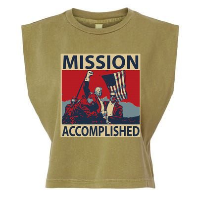 Trump Mission Accomplished Garment-Dyed Women's Muscle Tee