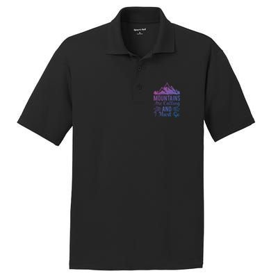 The Mountains Are Calling Me And I Must Go Mountain Gift PosiCharge RacerMesh Polo