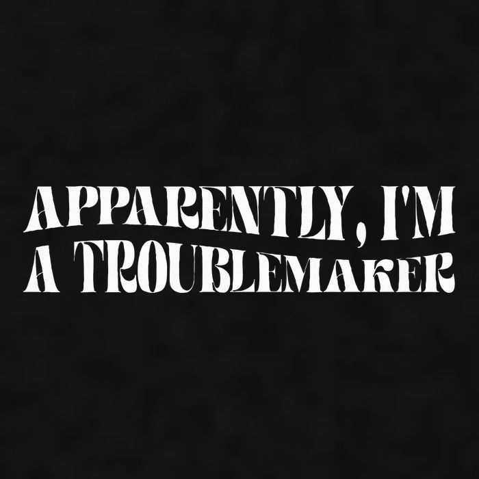 Trouble Maker Apparently IM A Troublemaker Funny Sarcastic Ladies PosiCharge Tri-Blend Wicking Tank
