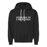 Trouble Maker Apparently IM A Troublemaker Funny Sarcastic Garment-Dyed Fleece Hoodie