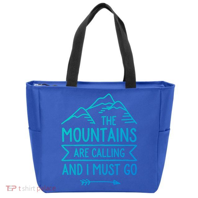 The Mountains Are Calling And I Must Go Cool Gift Zip Tote Bag
