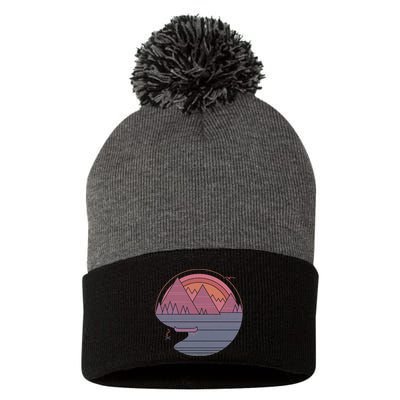 The Mountains Are Calling Pom Pom 12in Knit Beanie