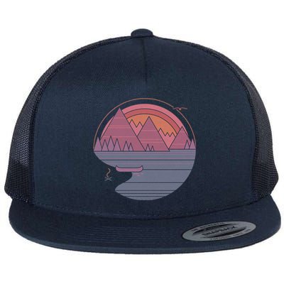 The Mountains Are Calling Flat Bill Trucker Hat