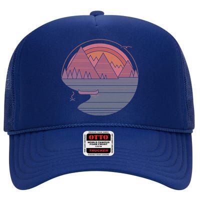 The Mountains Are Calling High Crown Mesh Back Trucker Hat