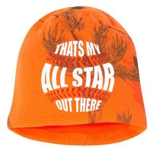 Thats My All Star Out There Baseball Player Mom Dad Cute Kati - Camo Knit Beanie