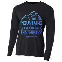 The Mountains Are Calling And I Must Go Cool Gift Cooling Performance Long Sleeve Crew