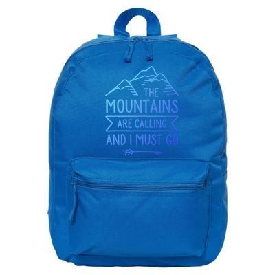 The Mountains Are Calling And I Must Go Cool Gift 16 in Basic Backpack