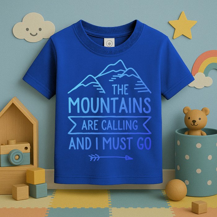 The Mountains Are Calling And I Must Go Cool Gift Toddler T-Shirt