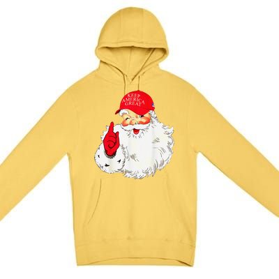 Trump Make A Christmas Great Again Santa Keep America Great Premium Pullover Hoodie