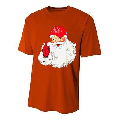 Trump Make A Christmas Great Again Santa Keep America Great Performance Sprint T-Shirt