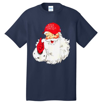 Trump Make A Christmas Great Again Santa Keep America Great Tall T-Shirt