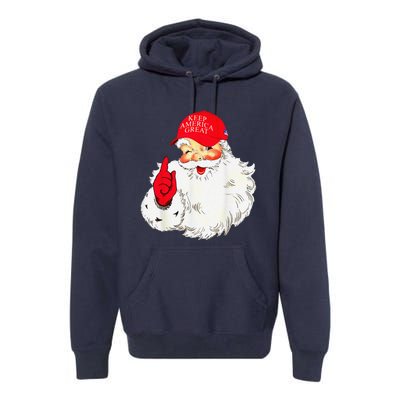 Trump Make A Christmas Great Again Santa Keep America Great Premium Hoodie