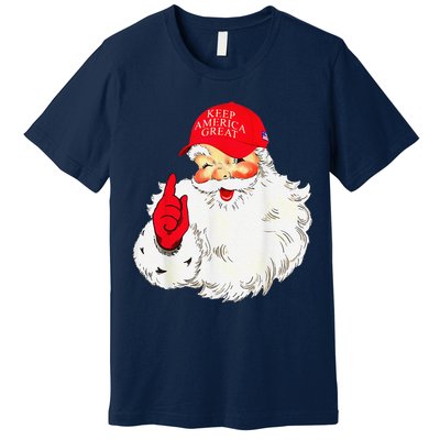 Trump Make A Christmas Great Again Santa Keep America Great Premium T-Shirt