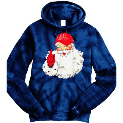 Trump Make A Christmas Great Again Santa Keep America Great Tie Dye Hoodie