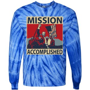 Trump Mission Accomplished Tie-Dye Long Sleeve Shirt