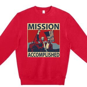 Trump Mission Accomplished Premium Crewneck Sweatshirt