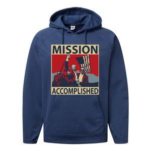 Trump Mission Accomplished Performance Fleece Hoodie