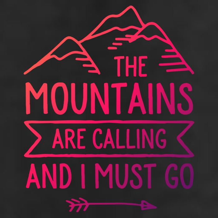 The Mountains Are Calling And I Must Go Cool Gift Cool Comfort Performance Bucket Hat