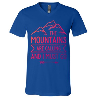 The Mountains Are Calling And I Must Go Cool Gift V-Neck T-Shirt