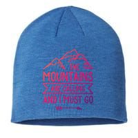 The Mountains Are Calling And I Must Go Cool Gift Sustainable Beanie