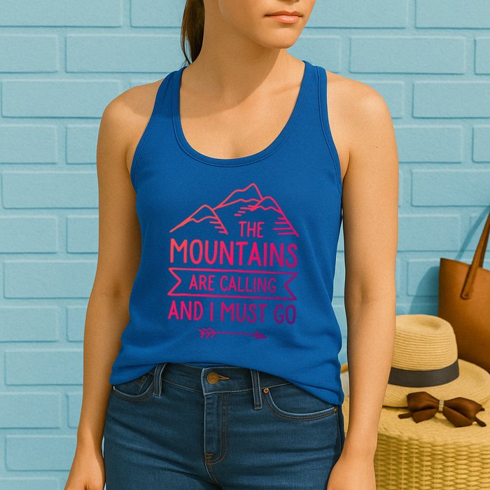 The Mountains Are Calling And I Must Go Cool Gift Womens Tank Top