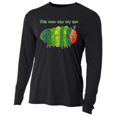 This Man Ate My Son Hungry Caterpillar Meme Ironic Silly Cooling Performance Long Sleeve Crew