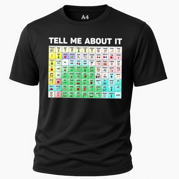 Tell Me About It Speech Language Pathology AAC Sped Teacher Performance Shirt