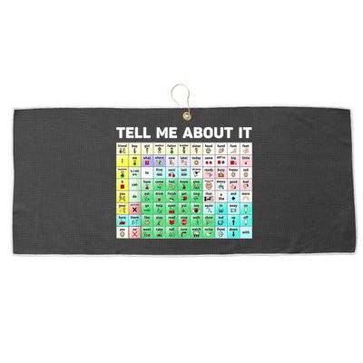 Tell Me About It Speech Language Pathology AAC Sped Teacher Large Microfiber Waffle Golf Towel