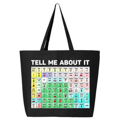 Tell Me About It Speech Language Pathology AAC Sped Teacher 25L Jumbo Tote