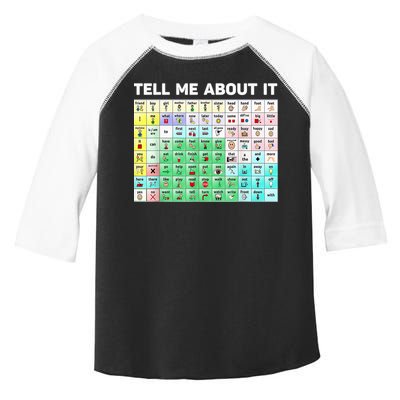 Tell Me About It Speech Language Pathology AAC Sped Teacher Toddler Fine Jersey T-Shirt
