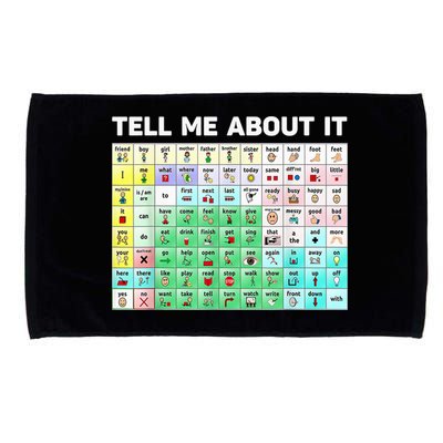 Tell Me About It Speech Language Pathology AAC Sped Teacher Microfiber Hand Towel