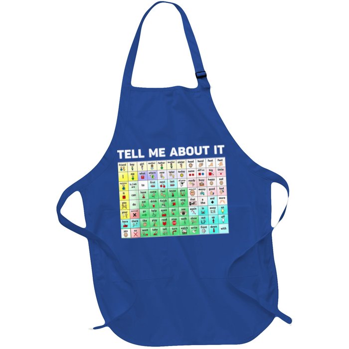 Tell Me About It Speech Language Pathology AAC Sped Teacher Apron