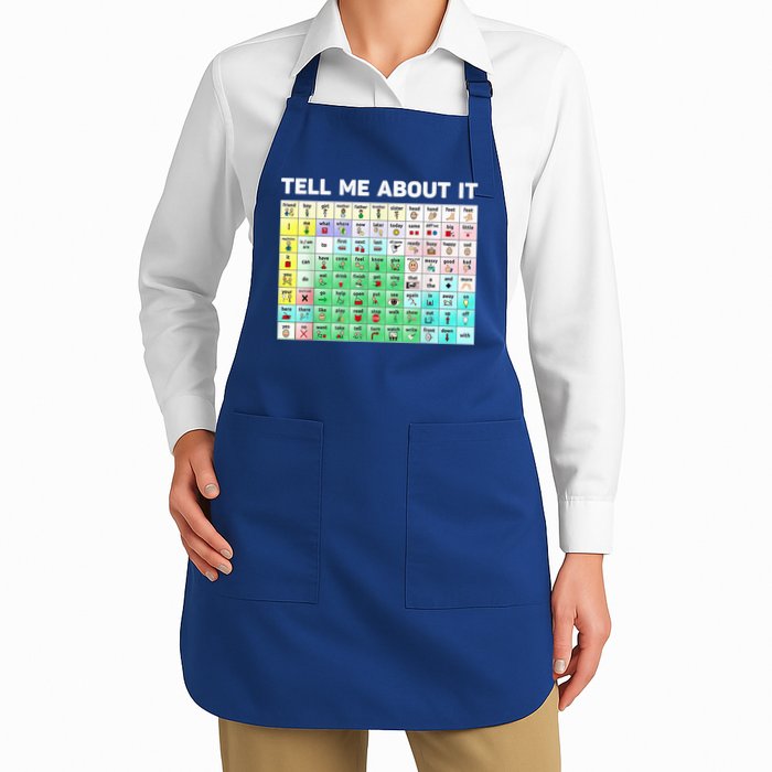 Tell Me About It Speech Language Pathology AAC Sped Teacher Apron