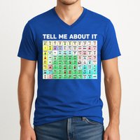 Tell Me About It Speech Language Pathology AAC Sped Teacher V-Neck T-Shirt