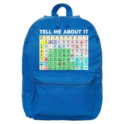 Tell Me About It Speech Language Pathology AAC Sped Teacher 16 in Basic Backpack