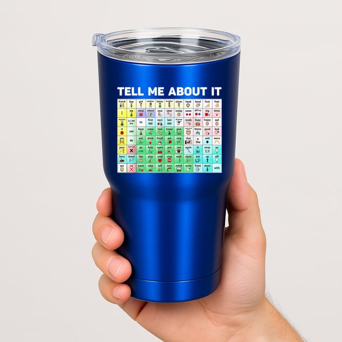 Tell Me About It Speech Language Pathology AAC Sped Teacher Tumbler