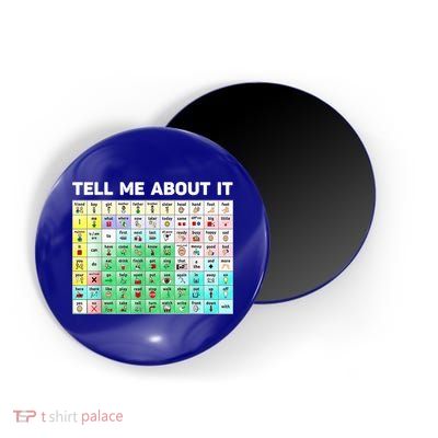 Tell Me About It Speech Language Pathology AAC Sped Teacher Magnet